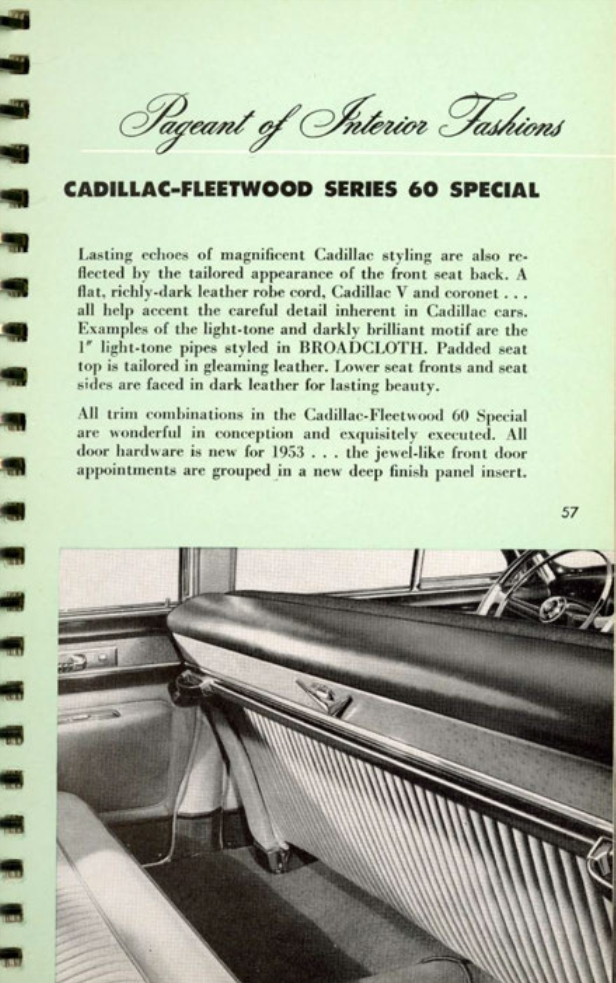 1953 Cadillac Salesmans Data Book Page 136